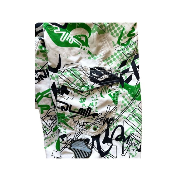 1990s Quicksilver board shorts graffiti print Size 32 - Picture 6 of 8